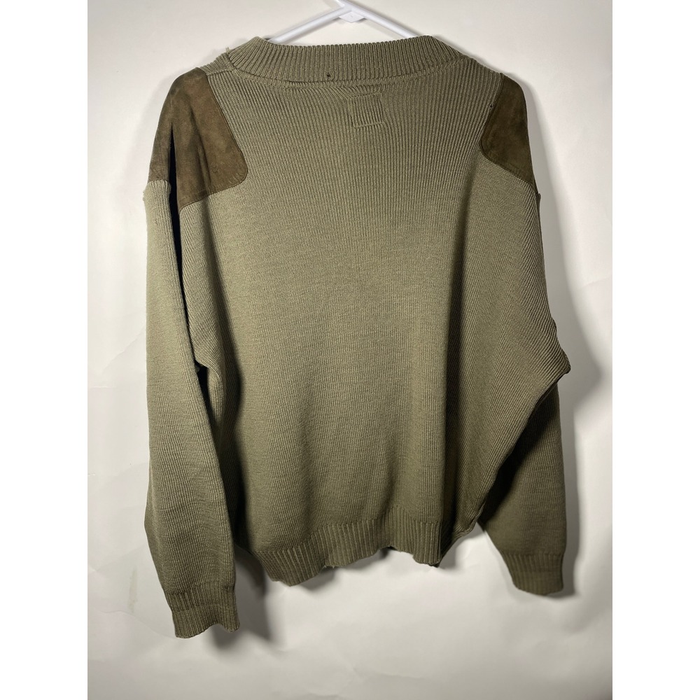 Vintage Filson Henley Guide Sweater Mens L Olive Green 100% Virgin Wool USA Made - Picture 4 of 10
